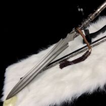 Handmade red tassel gun horse long spear Dragon Spear eighteen weapons sword practice pattern steel martial arts overlord gun