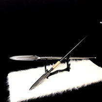 Spear overlord flower pattern steel manganese steel outdoor red tassel gun hunting pig gun gentian martial arts swords long spear