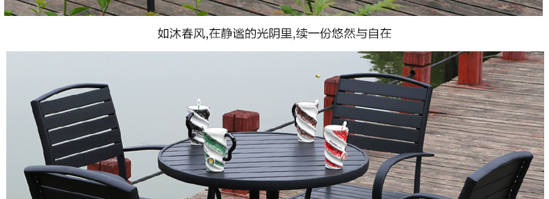 Bàn ghế ngoài trời Gỗ nhựa ban công ngoài trời Bàn giải trí sân vườn Bàn ghế ngoài trời Bàn ghế ngoài trời kết hợp đồ nội thất năm mảnh - Bàn ghế ngoài trời / sân bàn ăn ngoài trời đẹp