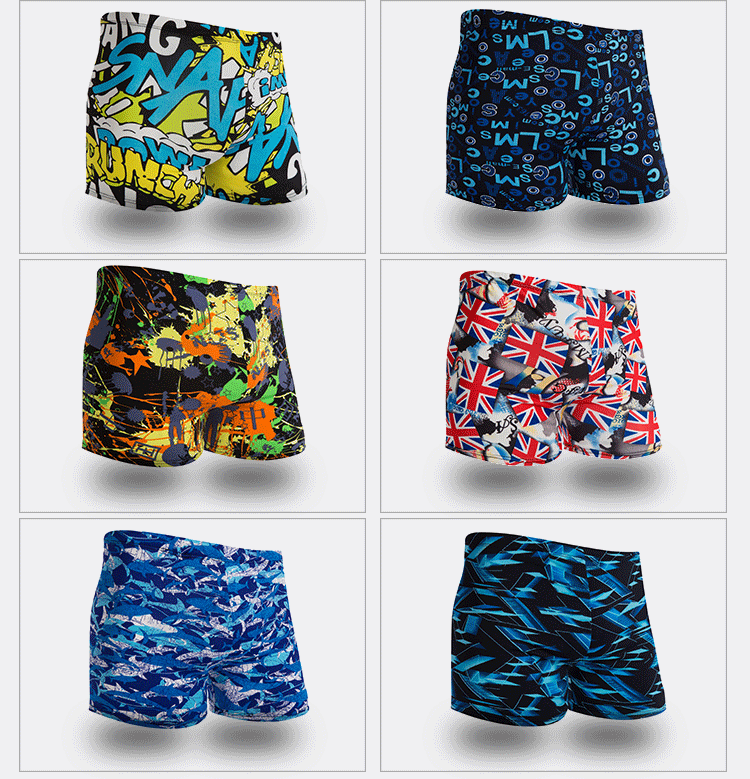 Đồ bơi nam boxer đồ bơi nam đồ bơi kiểu mẫu thời trang tăng mẫu quần đi biển mùa xuân nóng thiết bị bơi chuyên nghiệp bộ đồ bơi nam