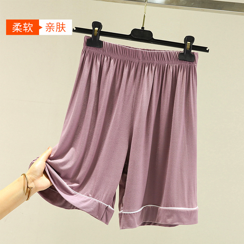 Loose Pajama Shorts for Women, Summer Modal Casual Shorts, Plus Size, Thin, Solid Color, Wide-Leg, High-Waisted, Home Wear