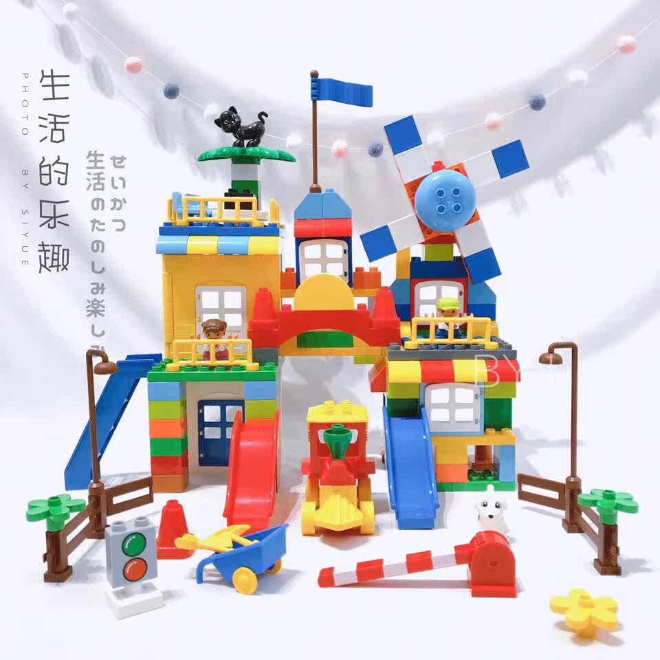 Fele Great Grain Building Blocks Compatible Le High Windmill Estate 200pcs Slide Ladders 100 Changing Creative Building Blocks