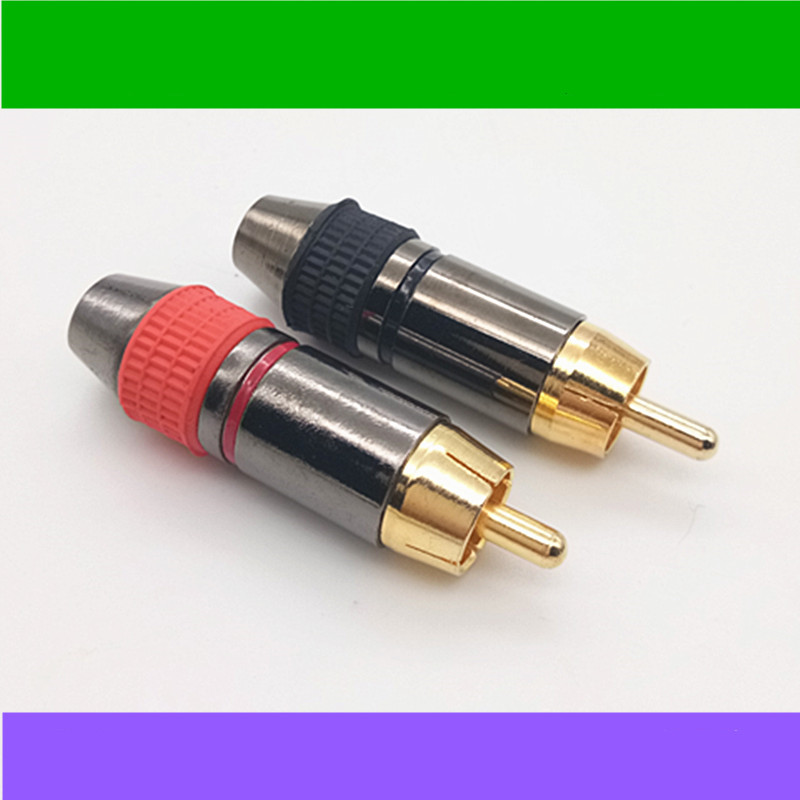 Gilded Fever Lotus Head Audio Lotus RCA Plug AV Head Hifi Sound Joint Accessories