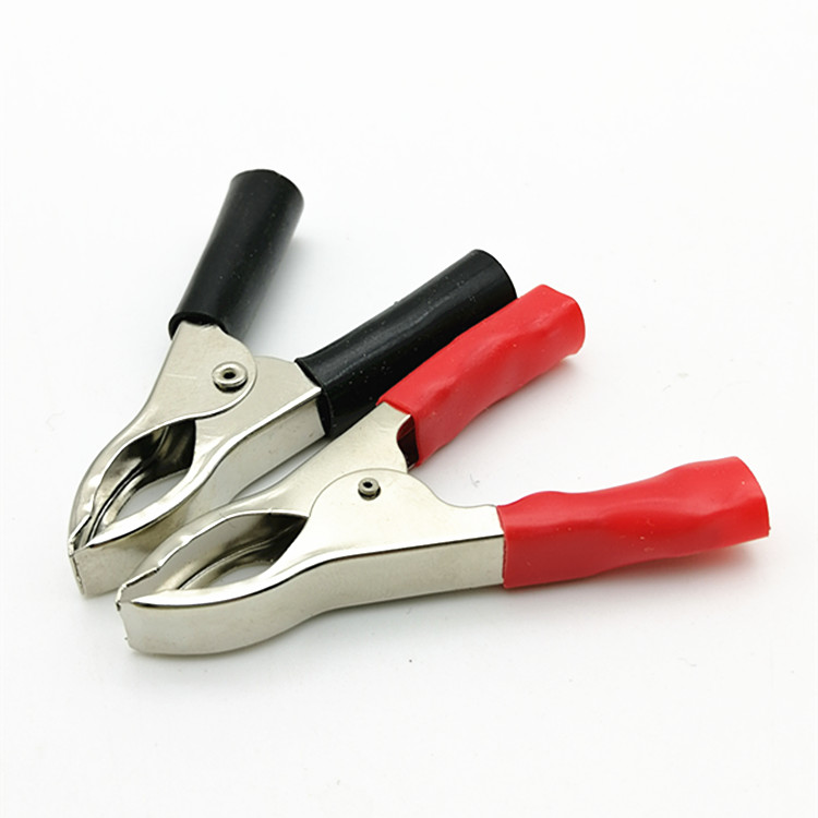 Hot pin Crocodile clip 5A with jacket test clip batter battery clip 50mm iron plated nickel power clip electric clip