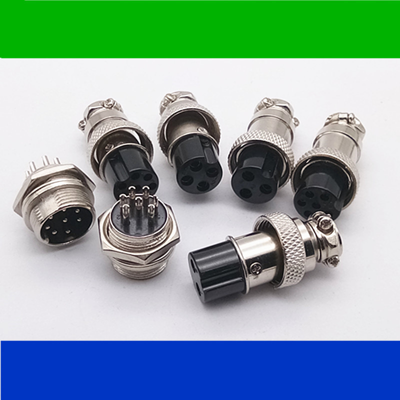 AIR SOCKET JOINT 16mm PLUG SOCKET GX16-2 3 4 5 6 7 8 Core Cable connector