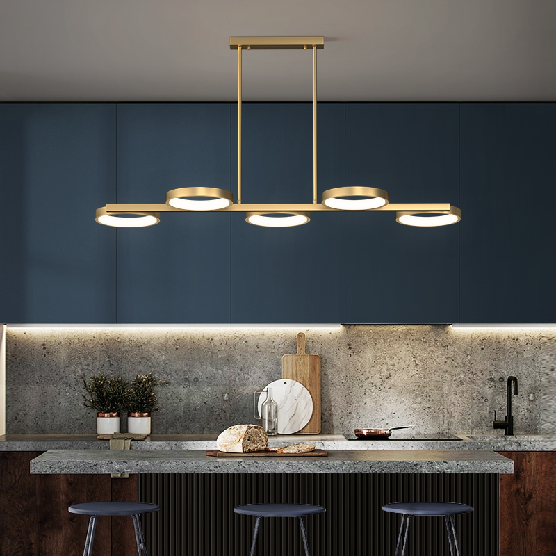 Dining Room Chandelia Nordic Luminaire Modern Minimalist Shop Windows Lamps Net Red All-bronze Chandelia Creative Personality Bar Chandelia