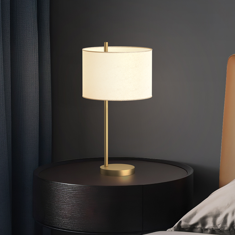 Light extravagant table lamp postmodern creative American home minimalist living-room sample room Decorative Lights full copper Bedroom Bedroom headlights