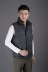 Đàn ông trung niên mùa thu và mùa đông áo vest cotton cộng với phân bón XL cha xuống áo bông đứng cổ áo vest bông ao khoac vest nam Áo vest cotton