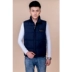 Đàn ông trung niên mùa thu và mùa đông áo vest cotton cộng với phân bón XL cha xuống áo bông đứng cổ áo vest bông ao khoac vest nam Áo vest cotton
