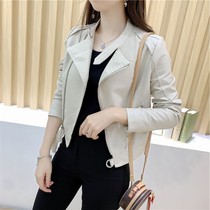 European Station Short Leather Clothing Jacket Woman 2023 Fall new fashion Slim Temperament Locomotive Jacket jacket