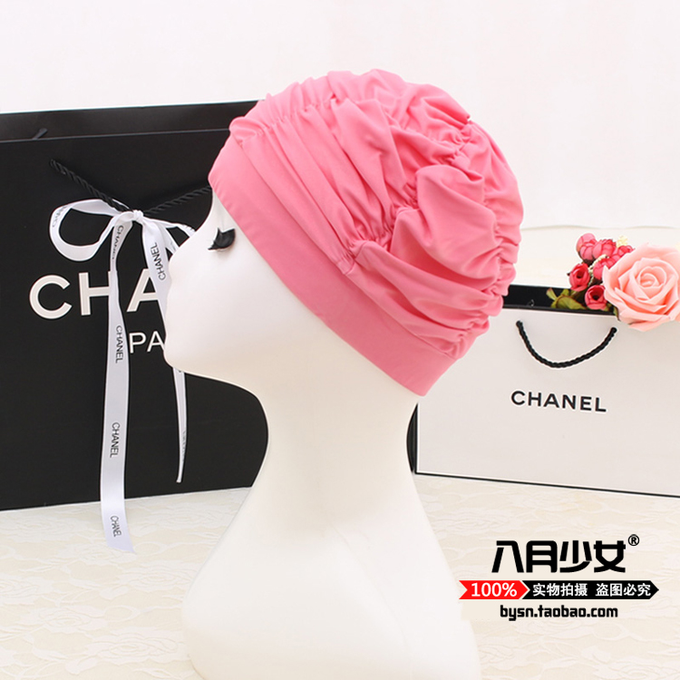 Mũ bơi nữ tóc dài Thời trang Hàn Quốc dễ thương dành cho người lớn tăng độ nóng mùa xuân 	nón bơi intex	