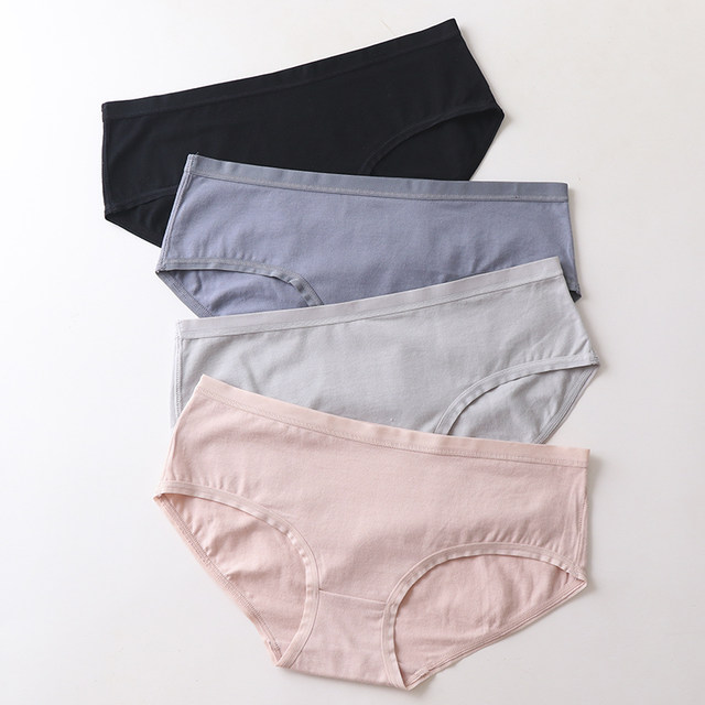 Foreign trade underwear women's original single day single export Japanese underwear pure cotton mid-low waist seamless cotton bag hip ladies briefs