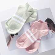 Muzi cotton mùa hè Nhật Bản sọc cotton vớ thấp giúp miệng nông thấm mồ hôi thấm hút vớ vớ dễ thương