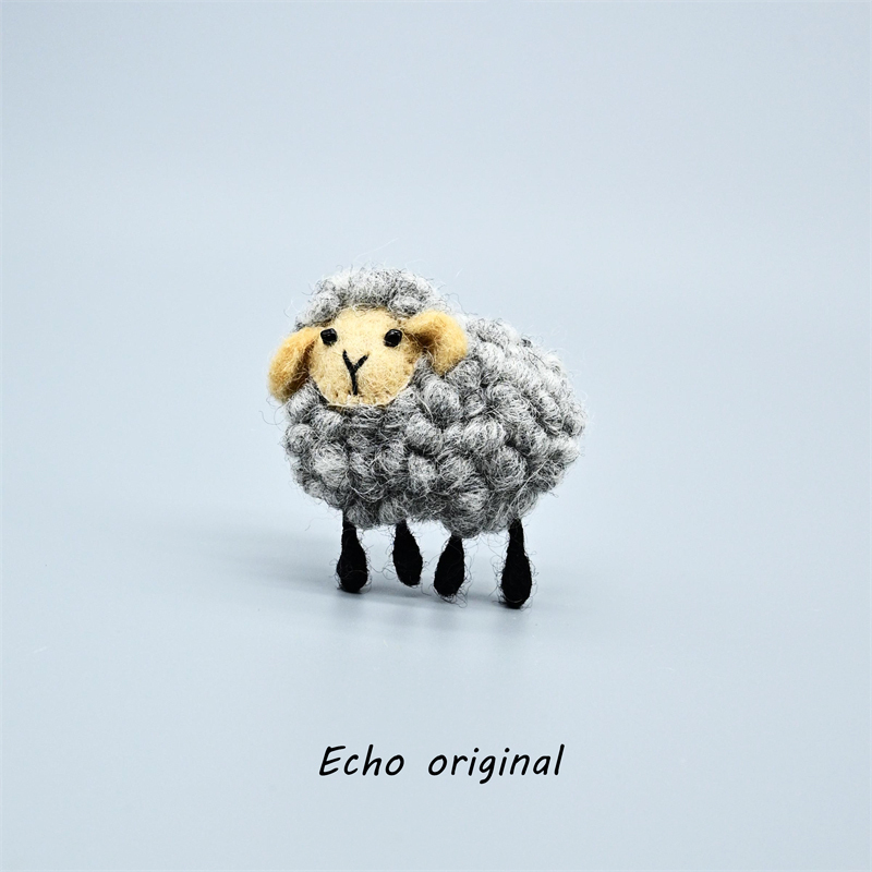Echo Nepal Handmade Wool Felt Brooch Cute Sheep Pin Cartoon Coat Sweater Decoration Bag Accessory Echo Nepal Handmade Wool Felt Brooch Cute Sheep Pin Cartoon Coat Sweater Decoration Bag Accessory