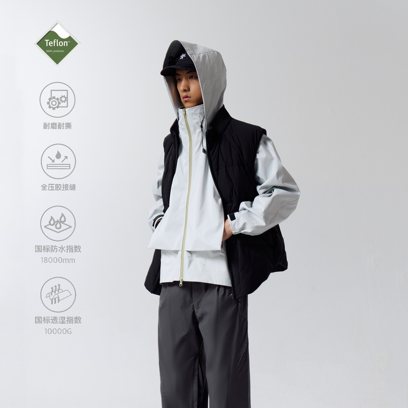 Octobee Lab Outdoor Rainproof, Windproof, Breathable 3L Laminated Hardshell Jacket