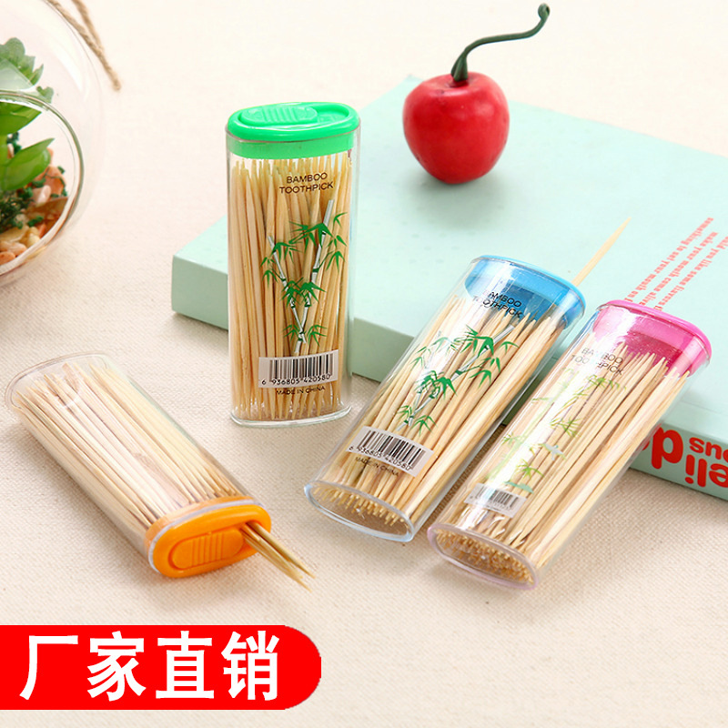 Creative toothpick box household disposable bamboo travel portable portable hygiene mini toothpick box with toothpick