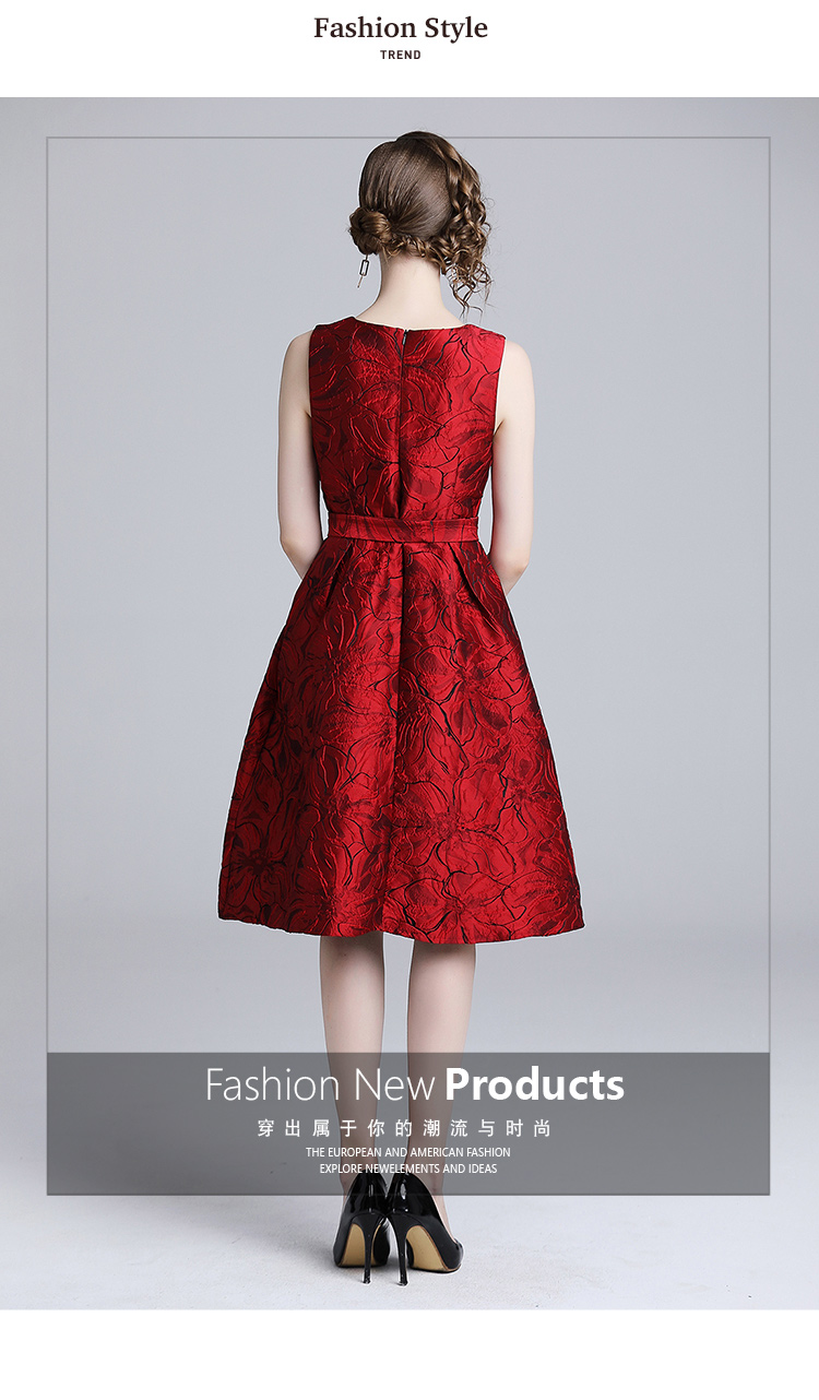 Polyester Fashionskirt(Red-M) NHKY0302-Red-M