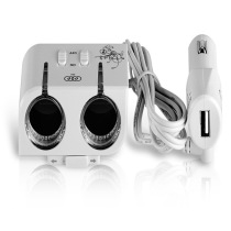 Smart On-board Charger One Drag Two Usb Multifunction Automotive Usb Interface 2A Expansion 12V 24V Universal