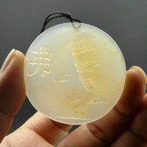 Heshunyuan Yunnan Longling natural A-grade yellow dragon jade pendant ice-transparent yellow dragon jade Buddha Buddha pendant with certificate