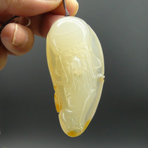 Heshunyuan Yunnan Longling natural A-grade yellow dragon jade pendant hand-carved fine longevity pendant for men and women