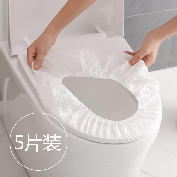 Travel portable disposable toilet cushion maternal unwoven cloth thickened waterproof sitting toilet cover hotel special cushion paper