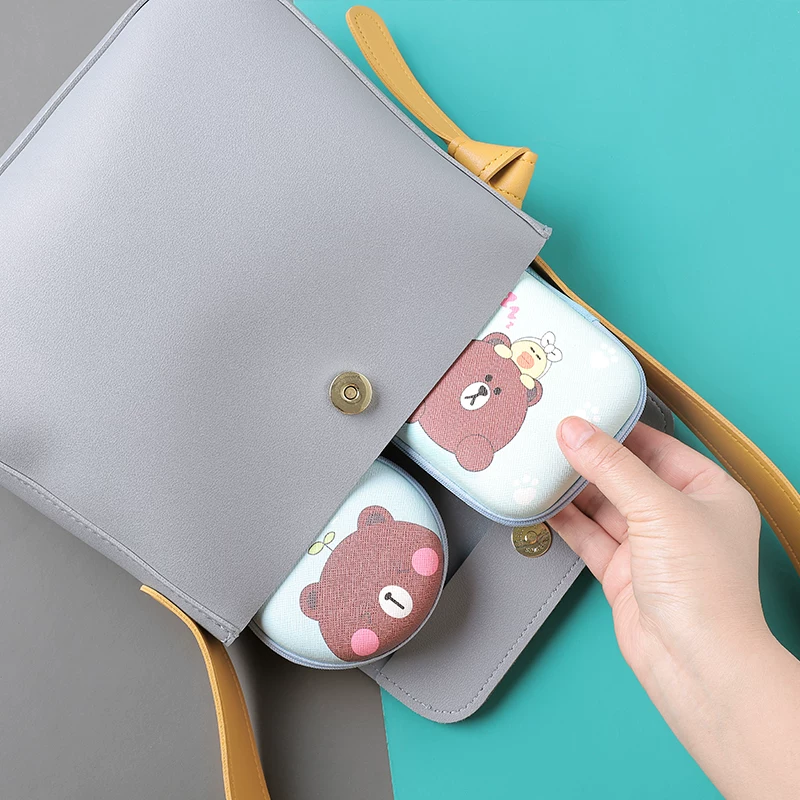 Handheld small headphones, organizer bag, charger, USB flash drive, protective case, bluetooth