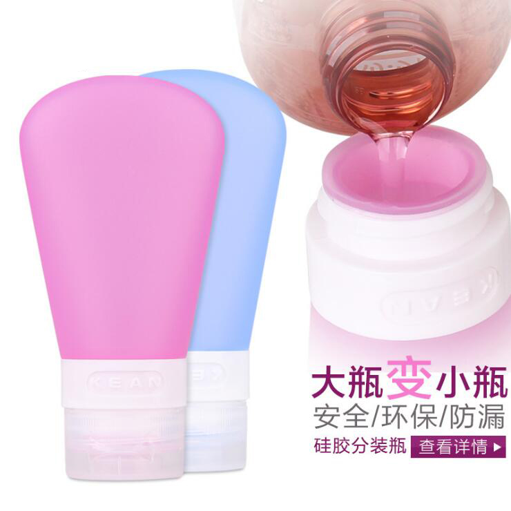 Travel cosmetic silicone Silicone Packaging Bottle Suit Portable Wash Bottle Cute body lotion Bath Dew Shampoo Tourist Empty Bottle