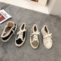 ITSK Hairy Shoes Female Outwear Plus Suede Thick Bottom Suede Bean Cotton Shoes