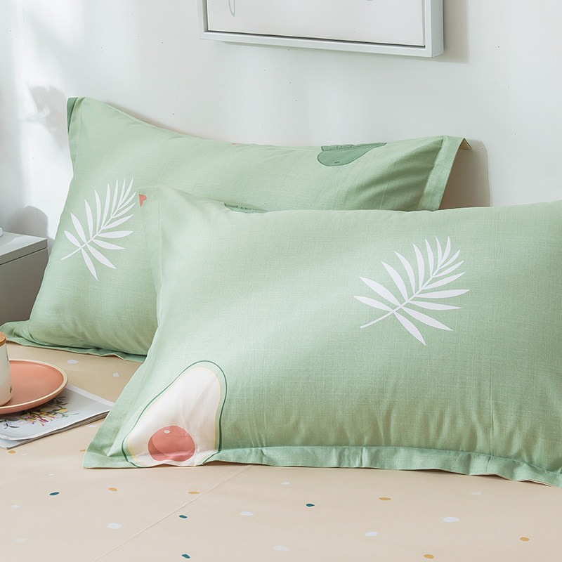 Art Royale Pair Loaded Full Cotton Pillowcase Student Single Dorm Pillow Headgear 48 * 74cm Pure Cotton Pillow Core Cover Brief Wind