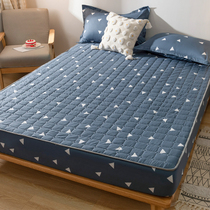 Thickened cotton Burnier bed hat single piece Simmons mattress protective cover non-slip fixed dustproof bed cover all-inclusive sheets