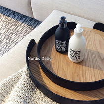 New Zealand designer solid wood pallets Nordic style modern minimalist creative home living room fruit tray snacks dinner plate