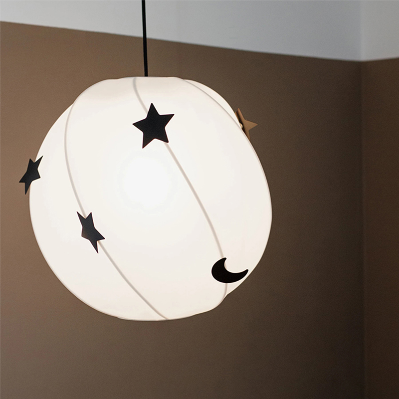 Danish design children's room silicone chandelier Nordic modern minimalist creative living room bedroom bedside round dining room lamp