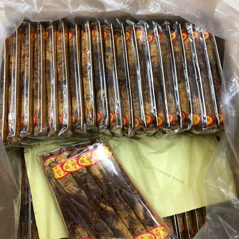 6 years root whole branch without sugar Gao Li ginseng red ginseng Wild Mountain Ginseng Ji'an side Article 150g