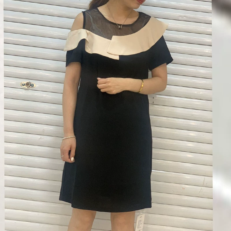 Yate Ruo 208838 Váy của phụ nữ Leak Shoulder Cover Arm Temperament Goddess Fan Quần áo 2020 Váy mùa hè Tiên - Váy eo cao
