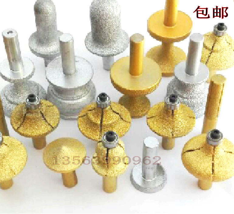 Hengli brazing diamond quartz stone tool head European type side type Roman side type quartz stone grinding edge knife head fillet knife 