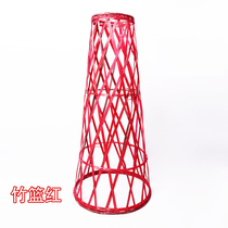 Opening flower basket rack bamboo woven wooden rack road guide flower rack flower basket wedding celebration flower shop supplies flower art materials