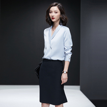 Shirt Womens 2021 Spring and Autumn Business Clothes Womens Dress Long Sleeve Shirt Womens Fashion Temperament Innarrating Overalls