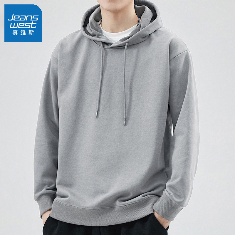 Jeanswest Fashionable Hooded Sweatshirt for Men, New Spring and Autumn Trendy Brand American-Style Loose Top, Youth Base Shirt Jeanswest Fashionable Hooded Sweatshirt for Men, New Spring and Autumn Trendy Brand American-Style Loose Top, Youth Base Shirt