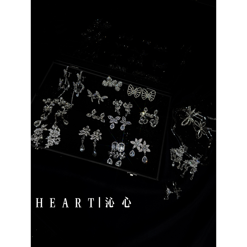 Tm｜Crown Combined with Alloy Rhinestone Earrings, Ear Bone Jewelry Clearance Sale Series