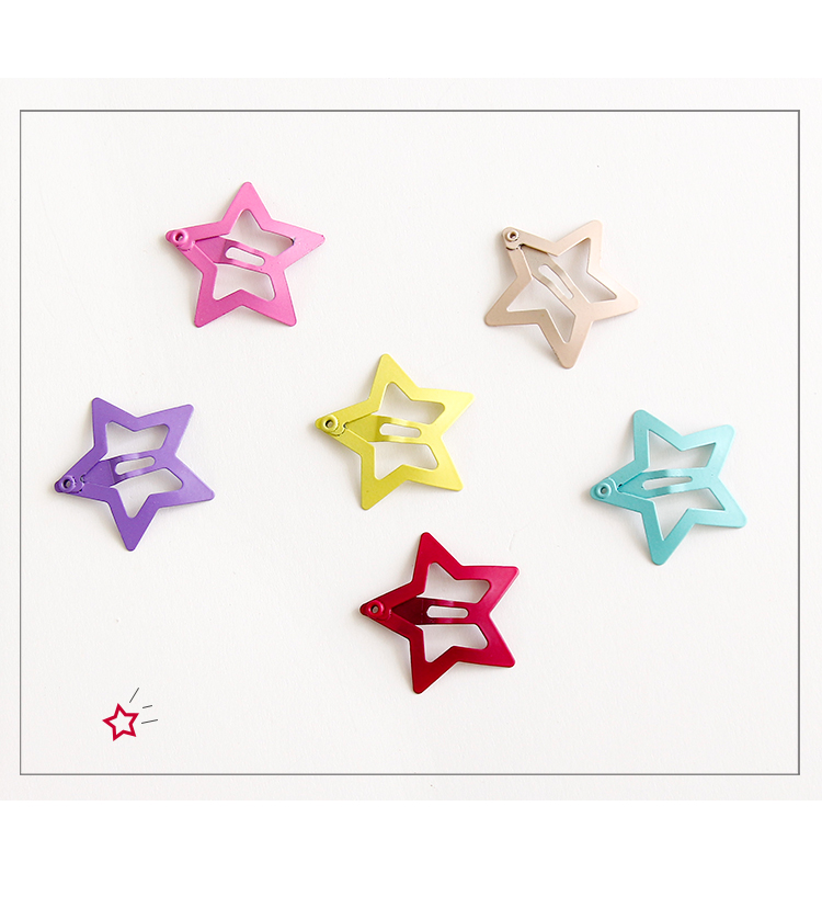 Kẹp tóc kẹp tóc cho trẻ em clip kẹp tóc mái kẹp bé tiara phụ kiện tóc dễ thương bb clip năm cánh sao kẹp tóc kẹp bé gái - Phụ kiện tóc dây buộc tóc cho bé gái