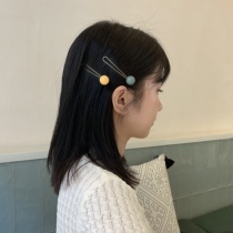 Sen temperament bangs clip edge clip net red hair card retro word clip Candy color hairpin Korean hair accessories woman