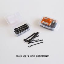 Korean version of basic black one-word clip environmental protection no trace painting simple hair side clip Bangar clip headgear clip