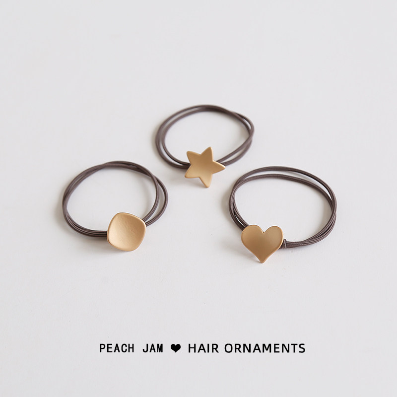 Japanese net red texture hair ring Korean simple hair ring tie hair rubber band leather sleeve temperament wild ponytail hair ring