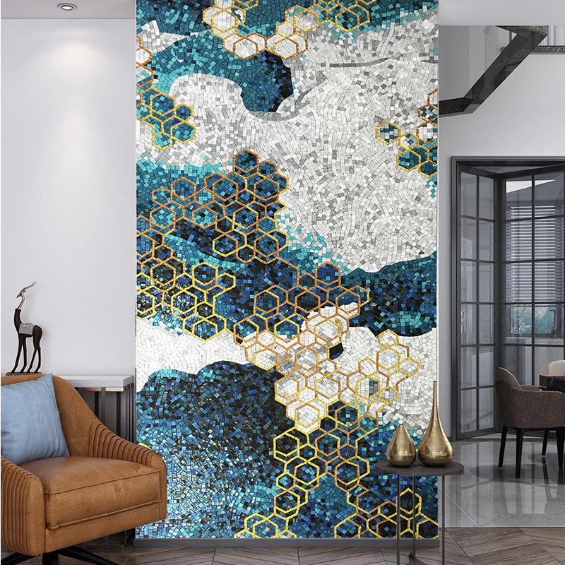 Abstract Mosaic Fine Cut Painting Decoration Background Wall Brief Modern Tile Nordic Wind Genguan Jigsaw Wall Painting Wall