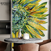 Minimalist Modern Mosaic Genguan Background Wall Sunflower Living Room Tile Parquet Mosaic Jigsaw Puzzle Finely Cut