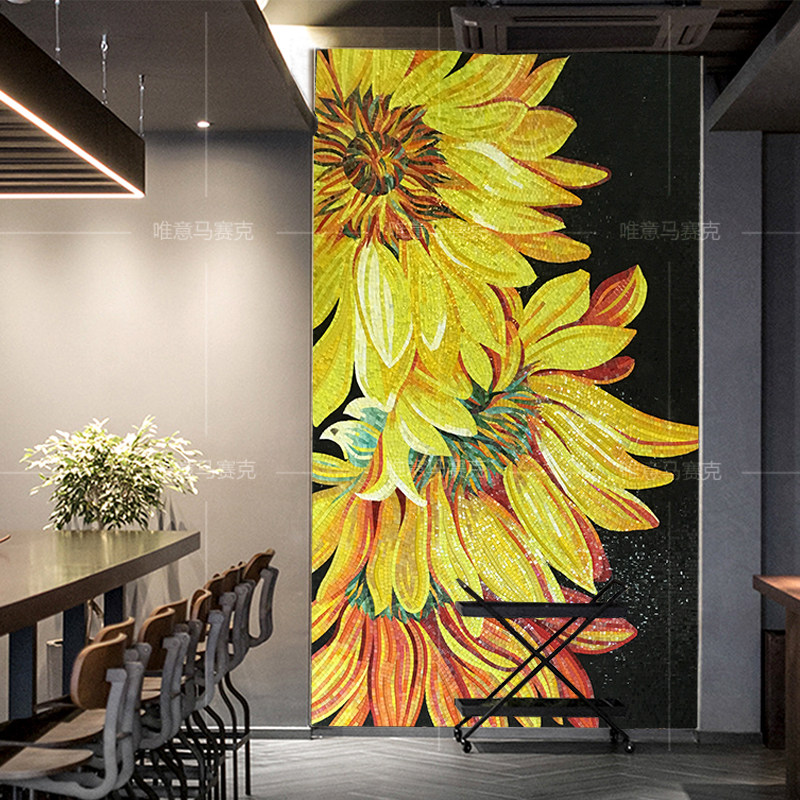 Mosaic Background Wall Brief Modern Living Room TV Xuan Guan Glass Decoration Cut Painting Puzzle Art Parquet Tiles