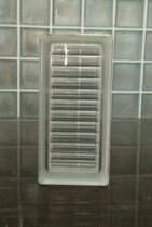 Rectangular hollow glass brick Parallel pattern translucent opaque crystal Chinese style wall brick bathroom partition arc wall