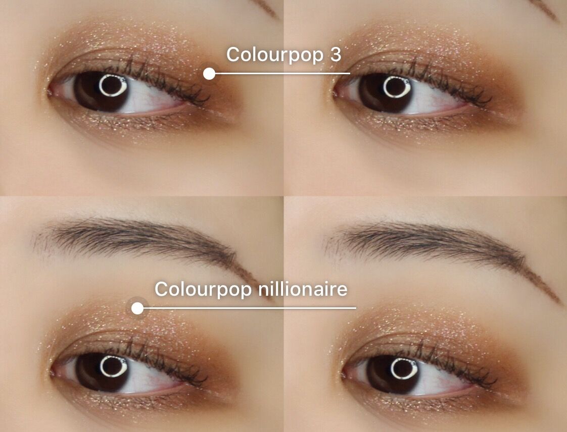 American Colourpop card bong bóng nghiền lắp ráp phấn mắt ba màu - Bóng mắt phấn mắt nhũ kim tuyến