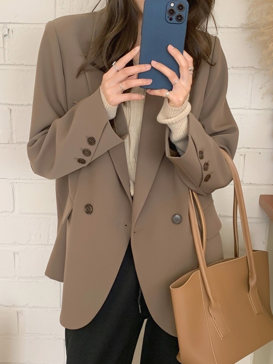 2022 Spring and Autumn Sizes Big Size Women's Clothing Fat Mm Display Slim Superior Small Suit Jacket Korean Version Infinn Fried Street West Suit Blouse