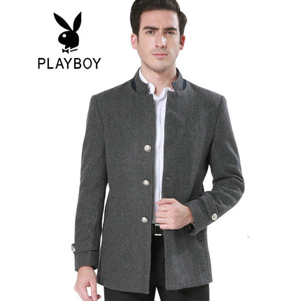 花花公子男士修身连帽夹克98元、中长款立领